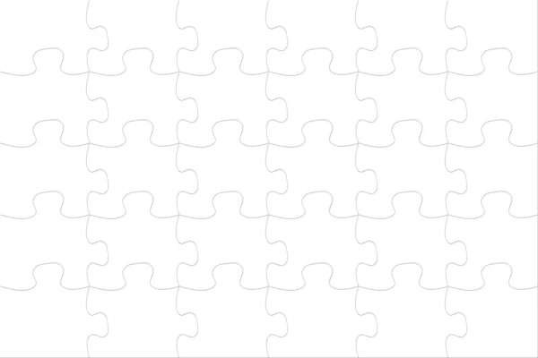 Blank White Puzzle Outline — Stock Photo, Image