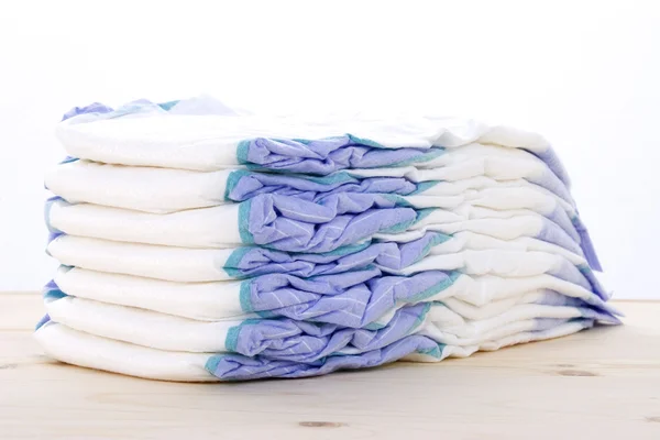 Diapers On A Table — Stock Photo, Image