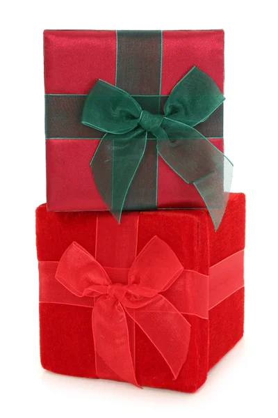 Cajas de regalo de tela apiladas — Foto de Stock