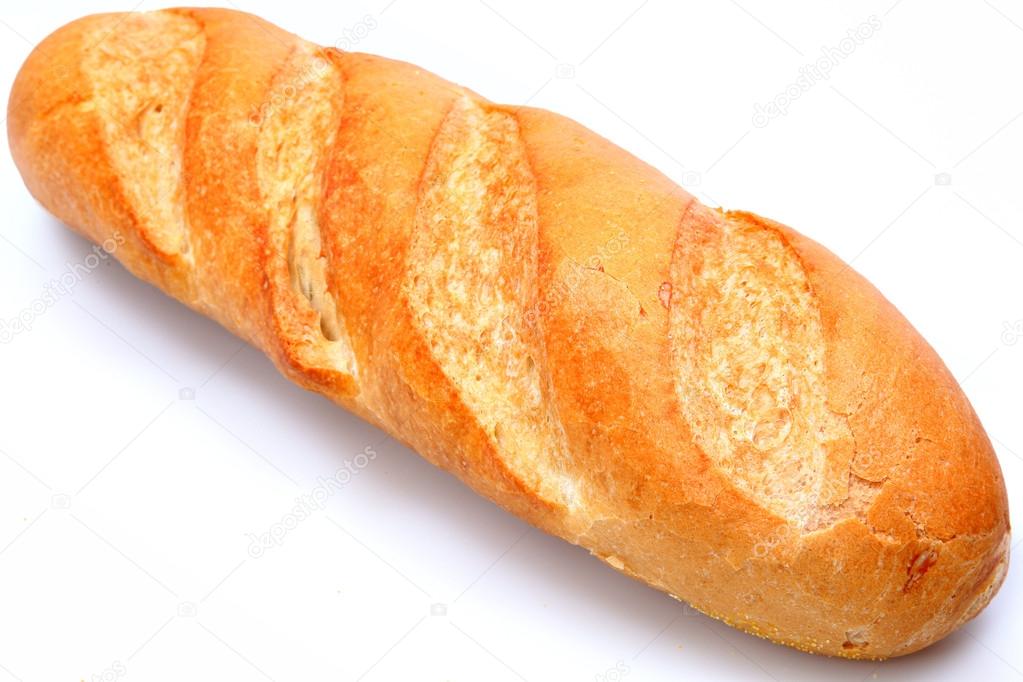 Golden Brown Loaf of French Baguette Bread