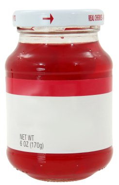Yeni c ile beyaz üzerine 6 oz şişe maraschino kirazı açılmamış