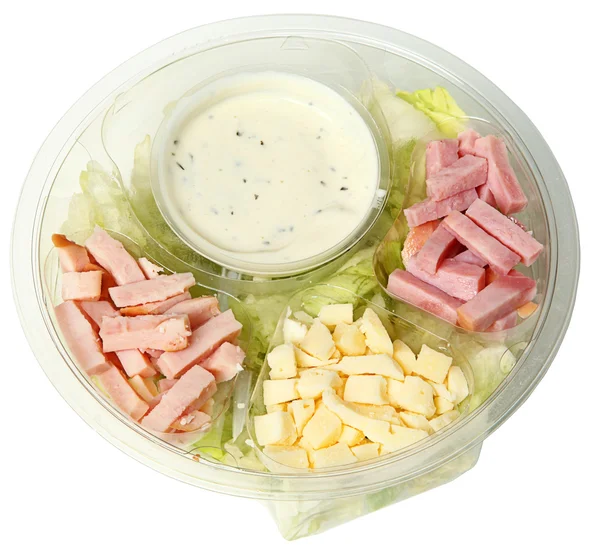 Healthy Fast Food Chef Salad in Carryout Bowl — Stock Photo, Image