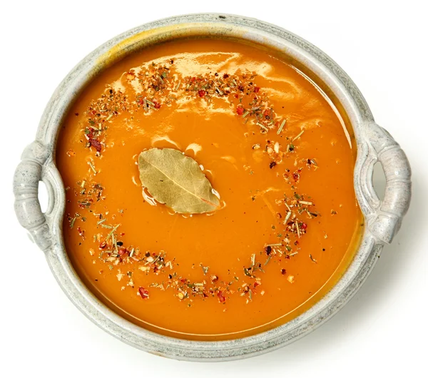 Ostry gorący butternut squash zupa — Zdjęcie stockowe