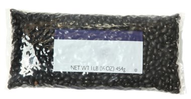 bir İngiliz Lirası boş etiket çanta siyah fasulye