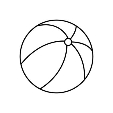 Top vektör simgesi. Vektör top oyuncağı tasviri. Soyut simgeler. Bebek için doğrusal oyuncaklar.  