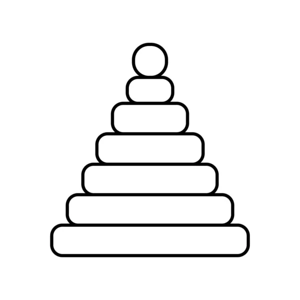 Piramide Vector Icoon Illustratie Van Vectorpiramide Speelgoed Abstracte Iconen Lineair — Stockvector