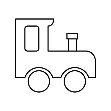 Children cute vector train toy icon. Illustration of vector train toy. Abstract icons. Linear toys for baby.  