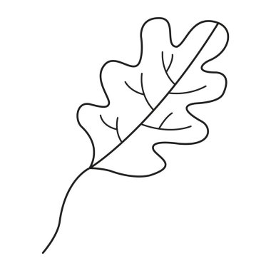Yaprak doğrusal simgesi. Vektör logo bırakır. Siyah ve beyaz sonbahar yaprağı. Projeleriniz, çizimleriniz, web siteleriniz için sonbahar yaprakları.