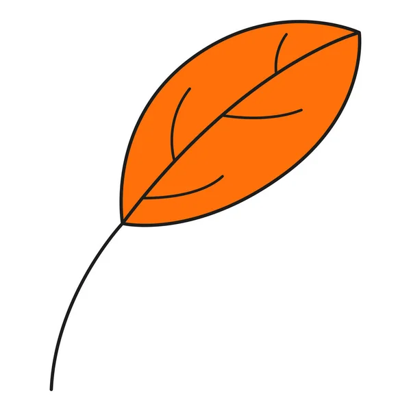 Ícone Colorido Folha Vetor Deixa Logotipo Folha Outono Laranja Folhas — Vetor de Stock