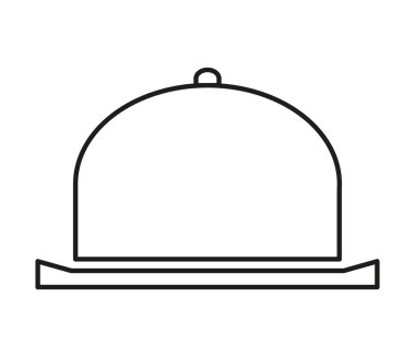 Mutfak aletleri seti. Restoran menüsü simgesi. Yiyecek ikonu logosunun vektör tepsisi. Beyaz arkaplanda siyah siluet izole edildi.