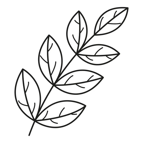 Blatt Lineares Symbol Vector Verlässt Das Logo Schwarzweißes Herbstblatt Herbstblätter — Stockvektor