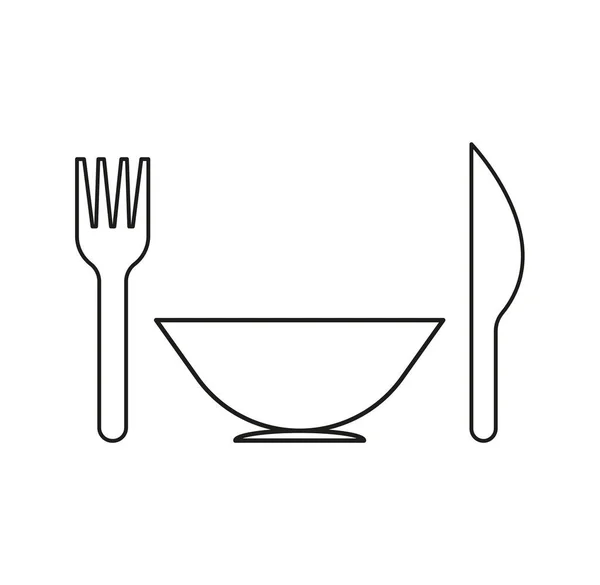 Векторный Набор Кухонных Инструментов Значок Меню Ресторана Логотип Векторной Вилки — стоковый вектор