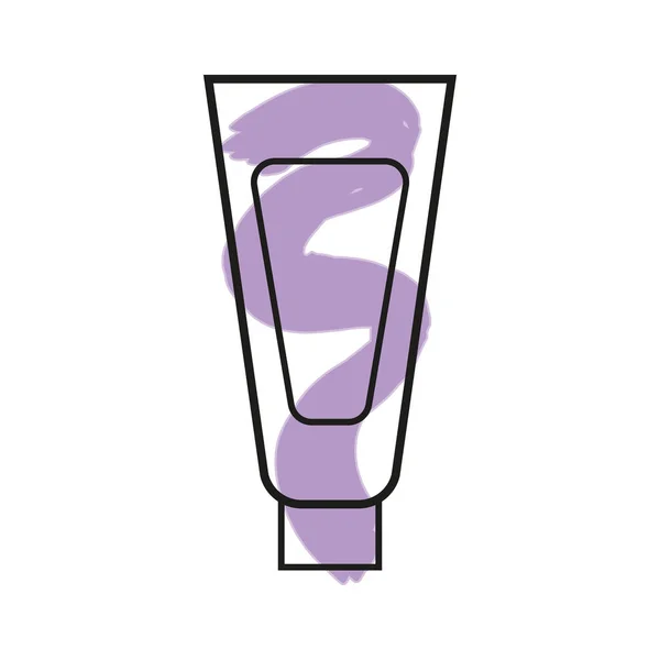 Абстрактная Трубка Ухода Кожей Трубка Зубной Пасты Иконка Цветового Вектора — стоковый вектор
