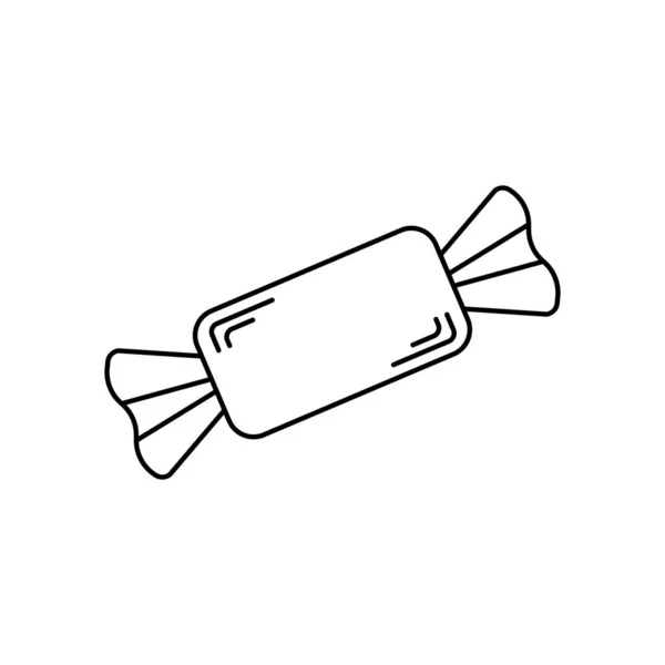 Icona Del Vettore Caramelle Logo Dolce Lineare Piatto Caramelle Stile — Vettoriale Stock