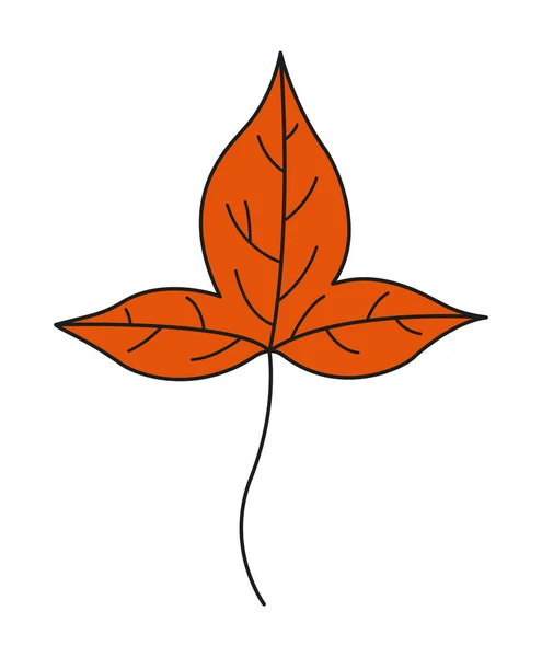 Ícone Colorido Folha Vetor Deixa Logotipo Folha Outono Laranja Folhas — Vetor de Stock