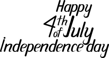 Bağımsızlık Günü 'nüz kutlu olsun. 4 Temmuz illüstrasyonu. Parti kartları, tebrik kartları, posterler, duyurular, davetiyeler.