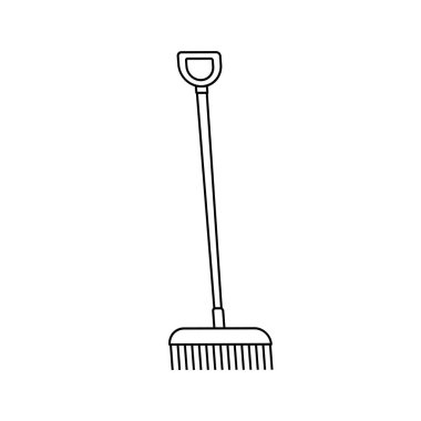 Tırmık simgesi tasarımı vektör çizimi izole edildi