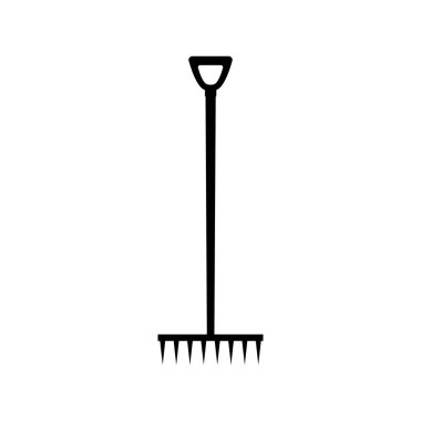 Tırmık simgesi tasarımı vektör çizimi izole edildi