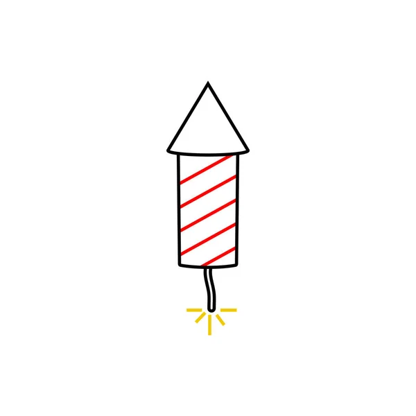 Illustrazione Vettoriale Modello Icona Firecracker Design Isolato — Vettoriale Stock