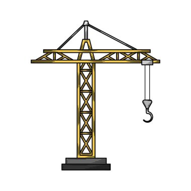 Crane el çizimi çizimi çizim vektör tasarımı