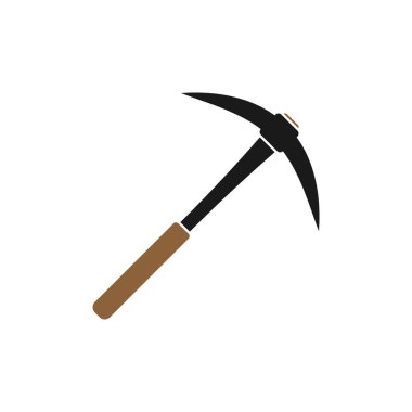 Kazma simgesi tasarım şablonu çizimi izole edilmiş vektör