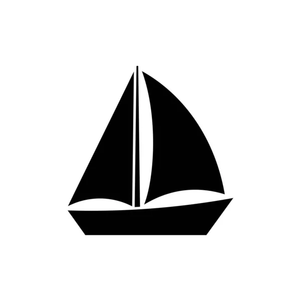 帆船图标设计模板向量隔离例证 — 图库矢量图片
