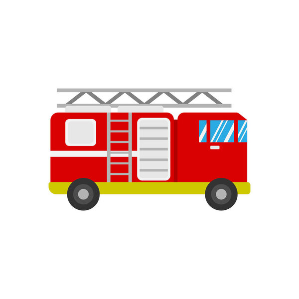 Fire truck icon design template vector isolated illustration