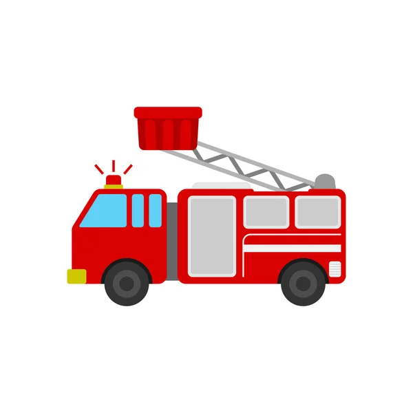 Ikona projekt ciężarówki przeciwpożarowej wektor izolowane ilustracji — Wektor stockowy