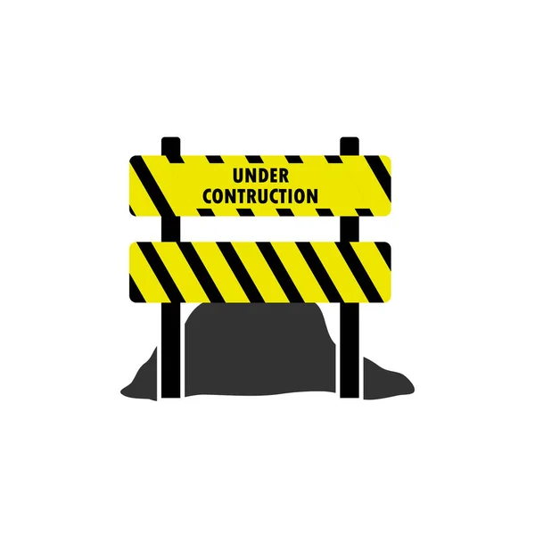 Under construction icon design template vector isolated illustration — Stock Vector
