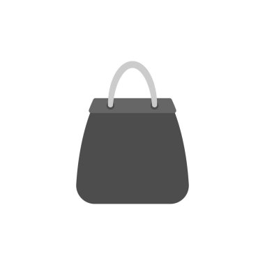 Alışveriş poşeti simgesi tasarım şablonu çizimi izole edildi