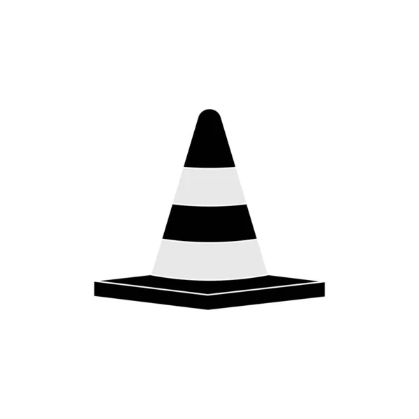 Traffic Cone Icon Design Template Vector Illustration Isolated — Stock Vector