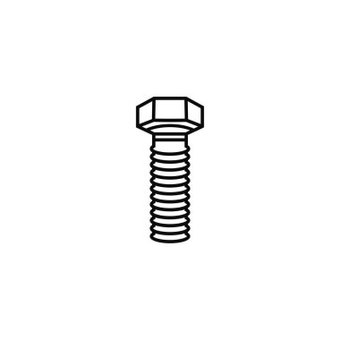 Cıvata simgesi tasarım şablonu izole resimlemesini vidalayın