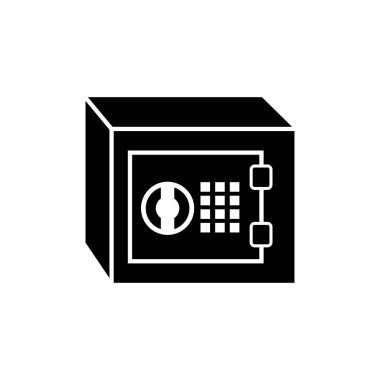 Güvenli kutu simgesi tasarım şablonu izole edilmiş vektör çizimi