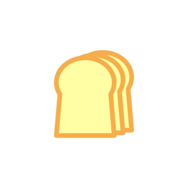 Ekmek simgesi tasarım şablonu izole illüstrasyon vektör