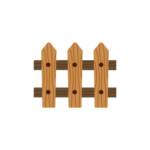 木製フェンスアイコンデザインテンプレートベクトル絶縁イラスト — ストックベクタ