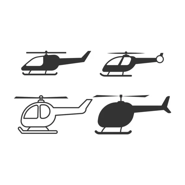 Helikopter Ikon Tervezési Sablon Vektor Elszigetelt Illusztráció — Stock Vector