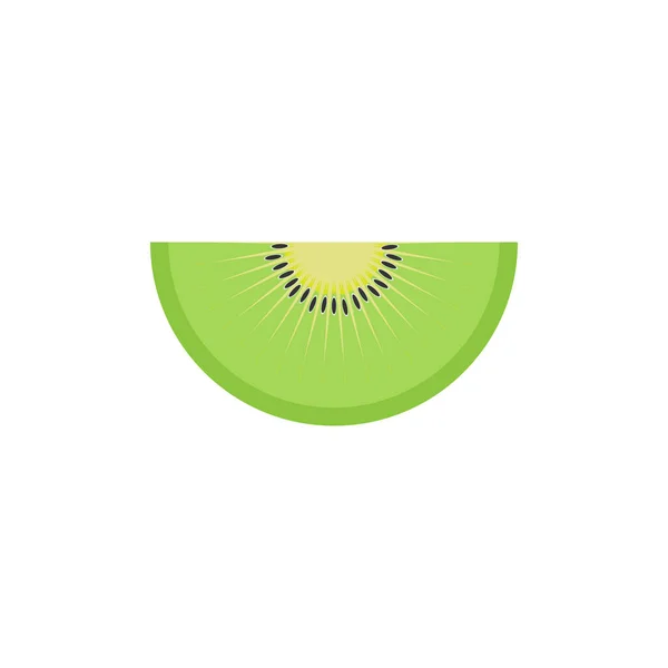 Kiwi Rebanada Icono Diseño Plantilla Vector Aislado Ilustración — Archivo Imágenes Vectoriales