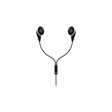 Kulaklık simgesi tasarım şablonu izole edilmiş vektör illüstrasyonu