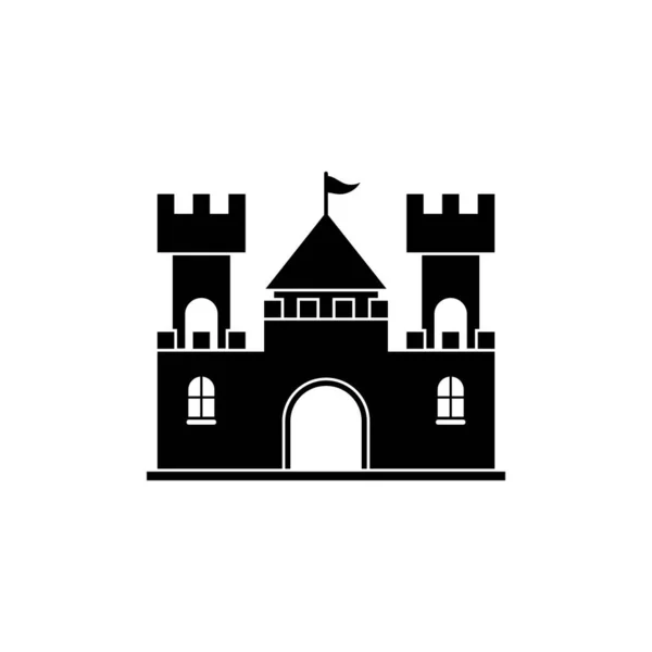 Ilustração isolada do vetor do modelo do ícone do castelo —  Vetores de Stock