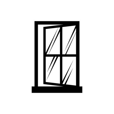 Pencere simgesi tasarım şablonu izole edilmiş illüstrasyon