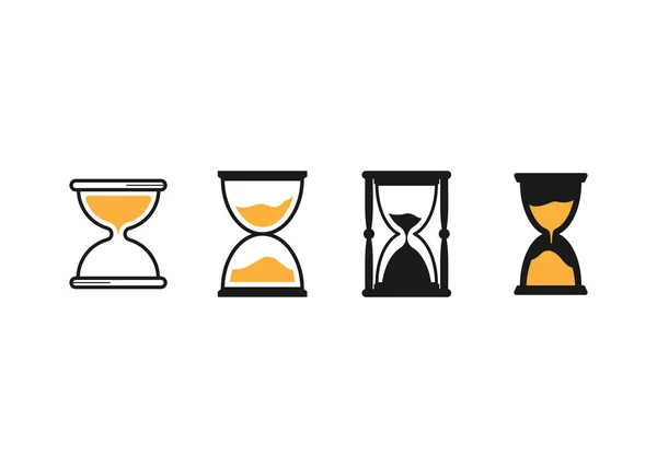 Hourglass Icono Diseño Plantilla Vector Aislado Ilustración — Vector de stock