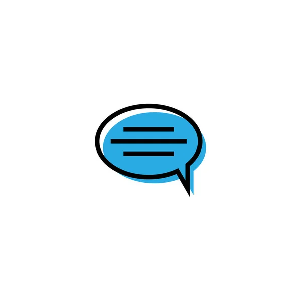 Bubble Chat Icona Design Modello Vettoriale Isolato Illustrazione — Vettoriale Stock