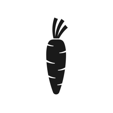 Havuç simgesi tasarım şablonu izole edilmiş vektör illüstrasyonu