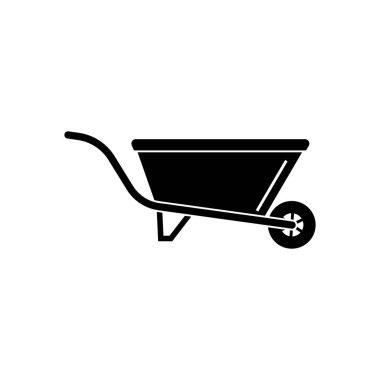 El arabası simgesi tasarım şablonu izole edilmiş vektör illüstrasyonu