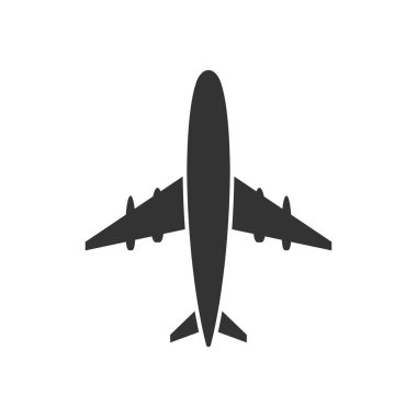 Düzlem simgesi tasarım şablonu izole edildi