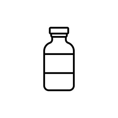 Vial simge tasarım şablonu izole edildi