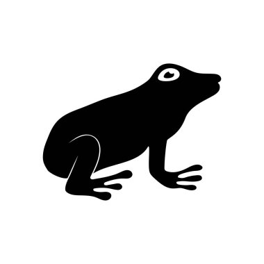 Kurbağa simgesi tasarım şablonu izole edildi