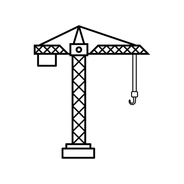 Crane Ikon Design Sablon Vektor Elszigetelt — Stock Vector