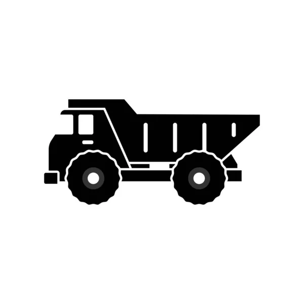 トラックアイコンのデザインテンプレートベクトル絶縁イラストをダンプ — ストックベクタ