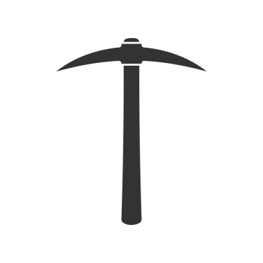 Kazma simgesi tasarım şablonu izole edilmiş vektör illüstrasyonu